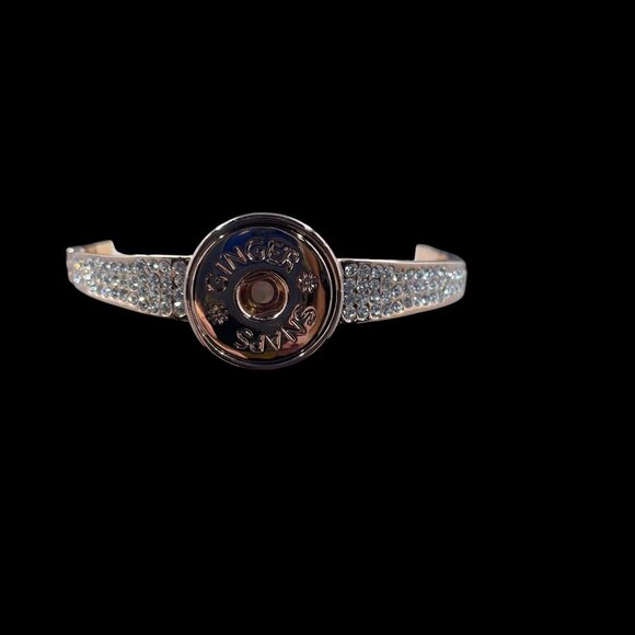 Ginger Snaps Rose Gold Crystal Bracelet Snap Jewelry Coquette Glam Statement - Picture 5 of 8